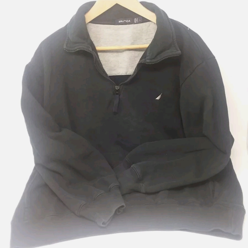 Men's Nautica Dark Navy/Black 1/4 Zip Up Pullover